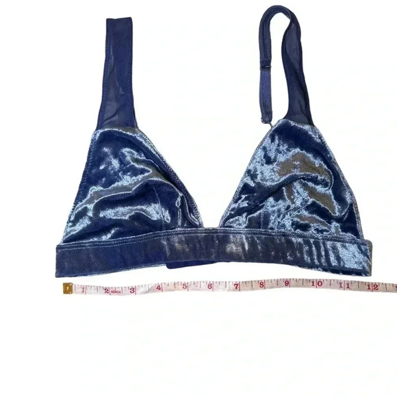 Royal Blue Velvet Bralette Size Small - Picture 5 of 7